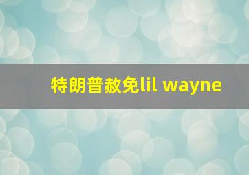 特朗普赦免lil wayne